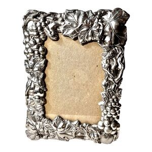 Arthur Court Signed Bunny Rabbits Metal Picture Frame 1995 Pewter Silver-tone